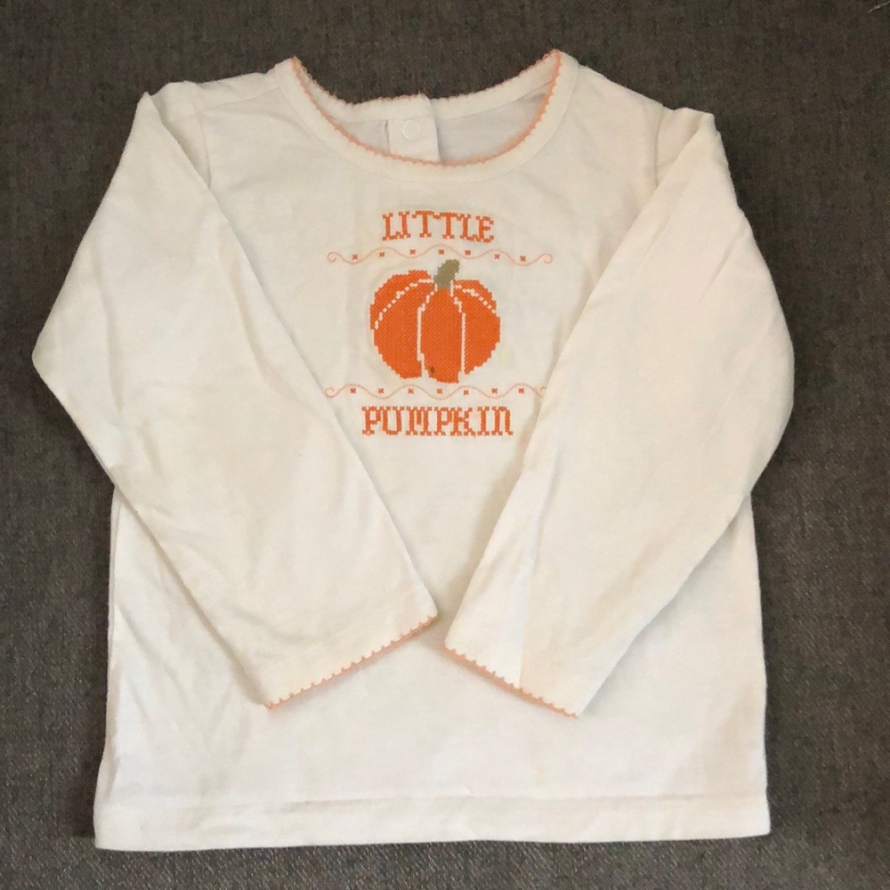 Janie and Jack Pumpkin Shirt 18-24mo
